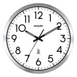 12" Silver Atomic Analog Wall Clock - Easy Read