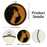 Moon and Girl Vintage Canvas Wall Art 10"x10