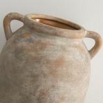 Whitewashed Rustic Ceramic Flower Vase 7.6 Inch