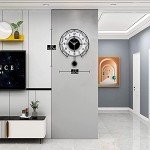 Modern Silent Pendulum Wall Clock - 17 Inch