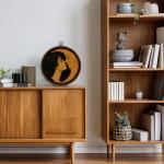 Moon and Girl Vintage Canvas Wall Art 10"x10