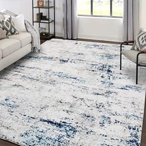 5x7 Soft Abstract Area Rug for Living Rooms