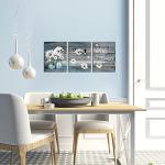 Daisy Butterfly Canvas Art Set for Home Decor