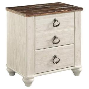 Willowton Farmhouse Nightstand with USB Ports