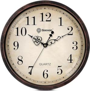 Geevon Retro 12-Inch Silent Wall Clock