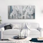 Abstract Blue and White Wall Art for Home