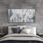 Abstract Blue and White Wall Art for Home