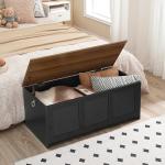 Retro Wooden Storage Bench and Entryway Organizer