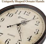 Geevon Retro 12-Inch Silent Wall Clock