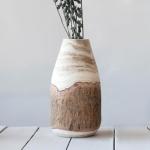 Carved Paulownia Wood Vase with Live Edge 13