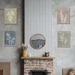 Boho Wall Art Set of 4 for Rustic Spaces