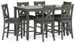 Caitbrook Casual Counter Height Dining Set, Gray