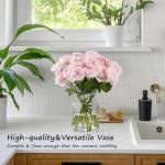 Large Clear Glass Flower Vase for Home Decor