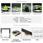 4-Piece Green Leaf Canvas Wall Art Set