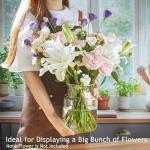 Large Clear Glass Flower Vase for Home Decor