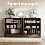 Fluted Sideboard Cabinet with Adjustable Shelves