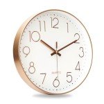 Rose Gold 12-Inch Silent Wall Clock