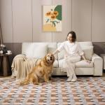 DOPEDIO Modern Beige Loveseat Sofa for Small Spaces