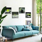 4-Piece Green Leaf Canvas Wall Art Set
