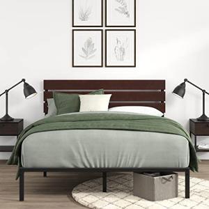 ZINUS Queen Size Bamboo and Metal Bed Frame