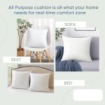 White Throw Pillow Inserts - 18x18 (4 Pack)