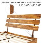 Bme Caden 15" Adjustable Mid Century Bed Frame