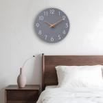 Mosewa 8 Inch Silent Gray Wall Clock