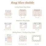 Vintage Boho Washable Non-Slip Area Rug 20.4 x 25.4 cm