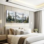Abstract Mountain Forest Canvas Wall Art Set