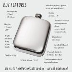 Wentworth 6oz Pewter Pocket Flask for Spirits