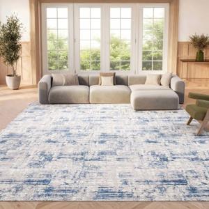 Amelia Modern Abstract Distressed Area Rug, 8' x 10