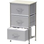 SimpleHouseware Grey 3-Drawer Storage Chest