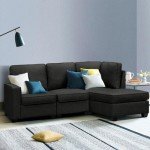 Dark Grey 4-Seater Sofa Bed with Cushions