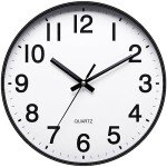 Silent 12-Inch Round Wall Clock for Any Room