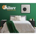 Black Wooden Nightstand with 2 Drawers