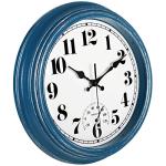 12-Inch Retro Waterproof Wall Clock with Thermometer