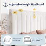 Queen Storage Bed Frame with Adjustable Headboard