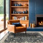 Boho Washable 4x6 Non-Slip Geometric Rug