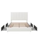 Queen Storage Bed Frame with Adjustable Headboard