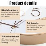 Rose Gold 12-Inch Silent Wall Clock