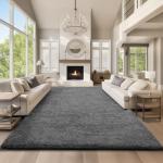 Large Grey Shag Rug for Living Room or Bedroom
