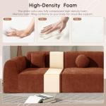 140" Curved Modern Sectional Sofa with Chaise