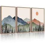 Mountain Landscape Framed Wall Art - Boho Decor