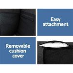 Dark Grey 4-Seater Sofa Bed with Cushions