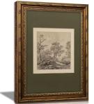 Vintage Gold Framed Tree Landscape Wall Art