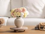 Rustic White Ceramic Vase for Home Decor