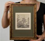 Vintage Gold Framed Tree Landscape Wall Art