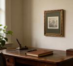 Vintage Gold Framed Tree Landscape Wall Art