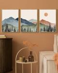 Mountain Landscape Framed Wall Art - Boho Decor