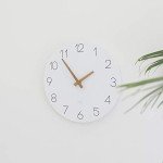 Mooas 12" Non-Ticking Wood Wall Clock